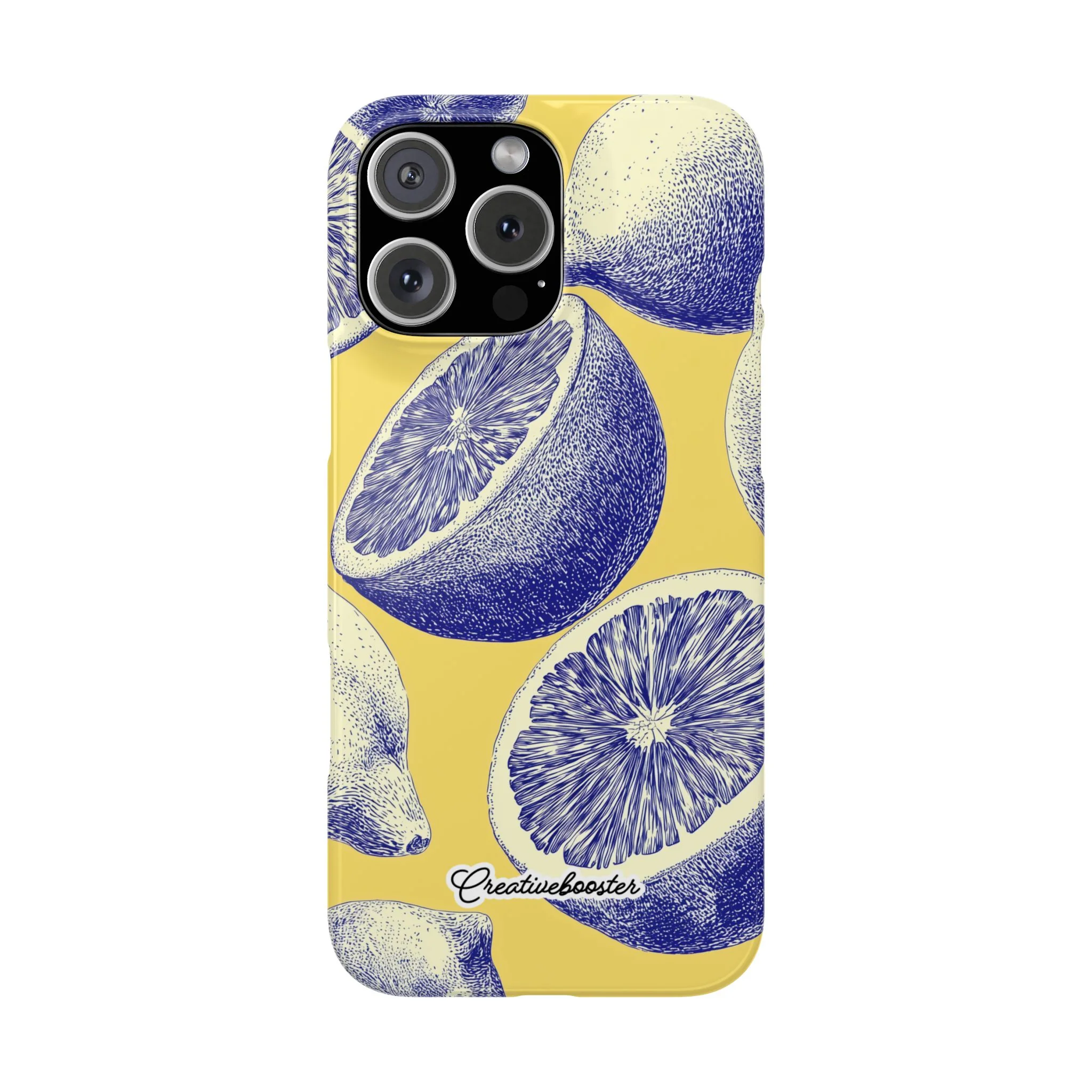 Indigo Citrus - Slim Phone Case - Image 42