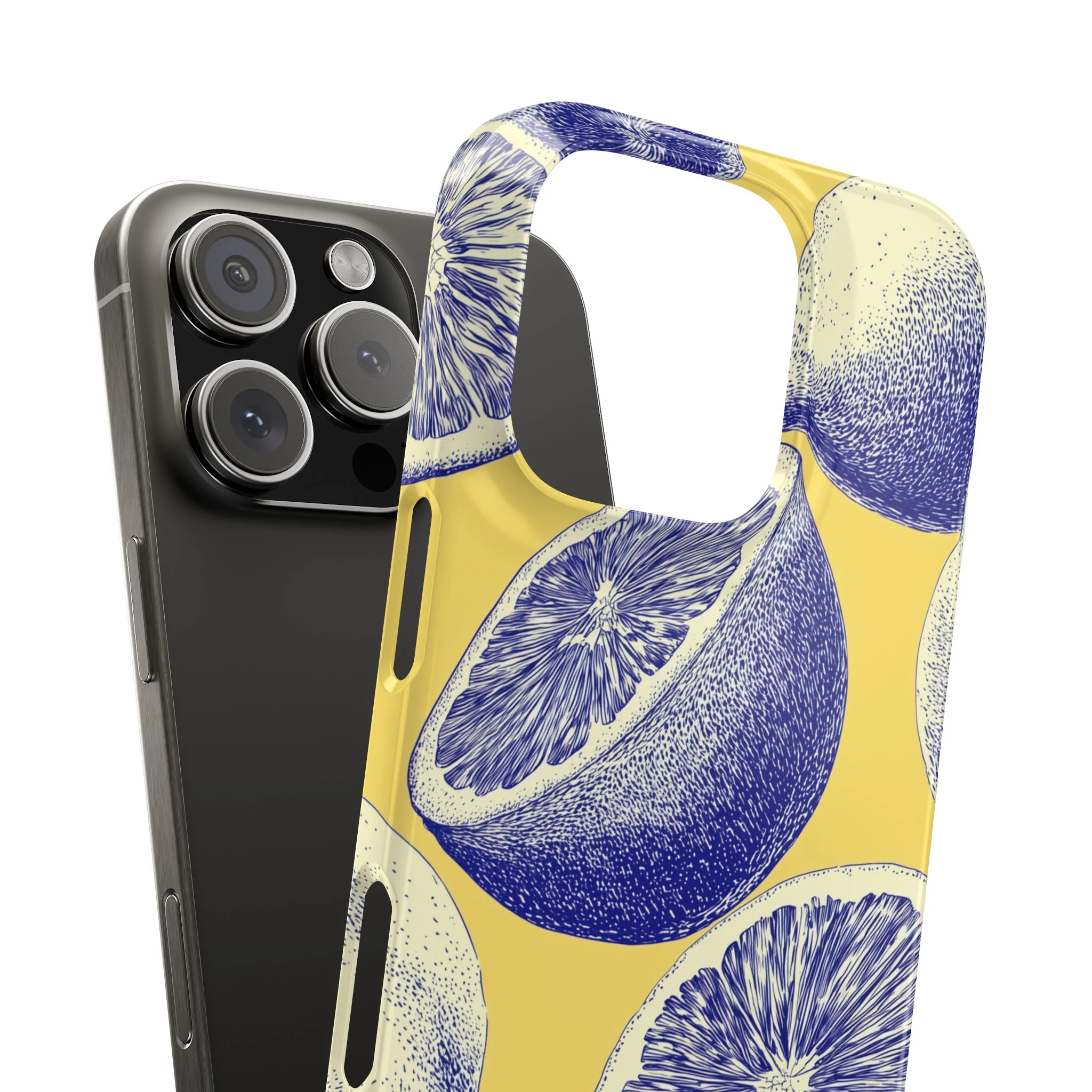 Indigo Citrus - Slim Phone Case - Image 53